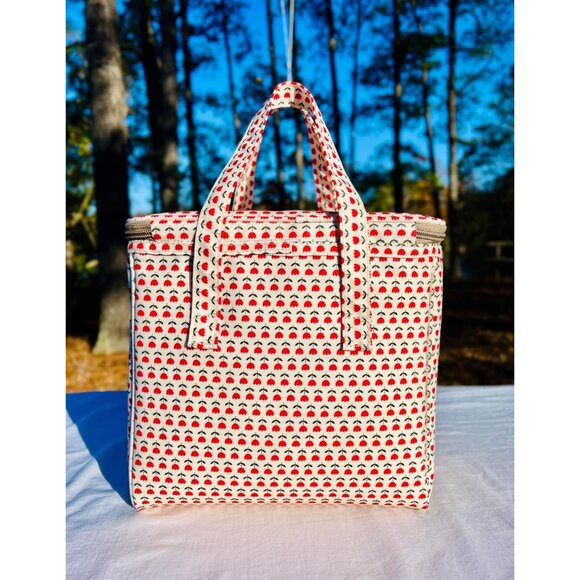 Floral Insulated Lunch Bag for Women,Reusable Lunch Box,Large Cooler for Office, - Picture 5 of 8